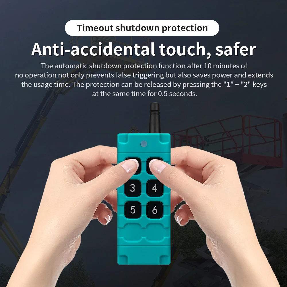 DC8-12V Universal 433MHz Industrial Smart Remote Control Switch Learning Code RF Wireless for Lighting Control Hoist Crane Lift