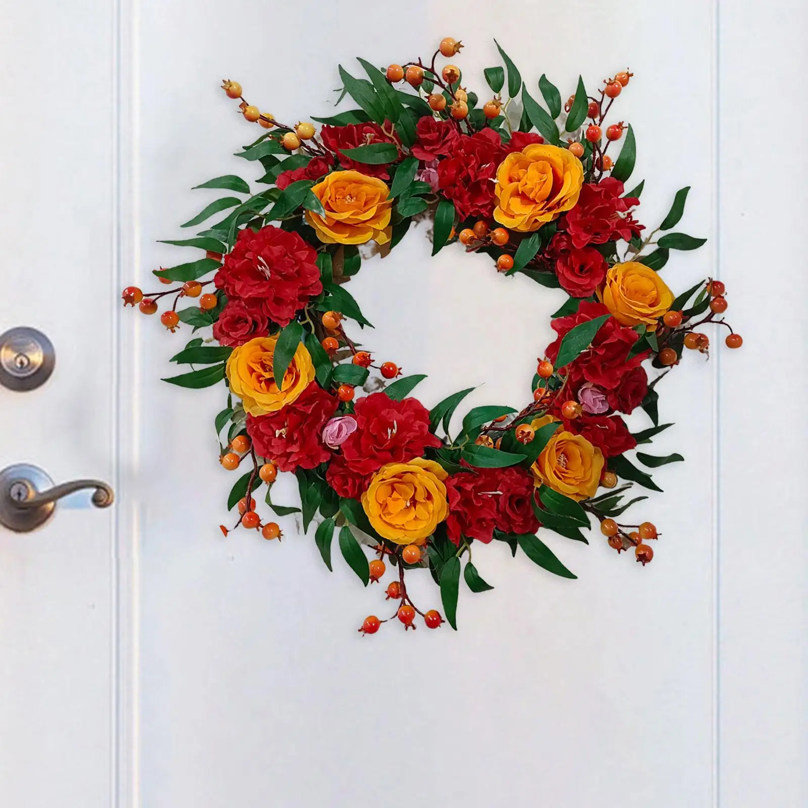 

Round Garland Artificial Flower Wreath for Festival Decoration