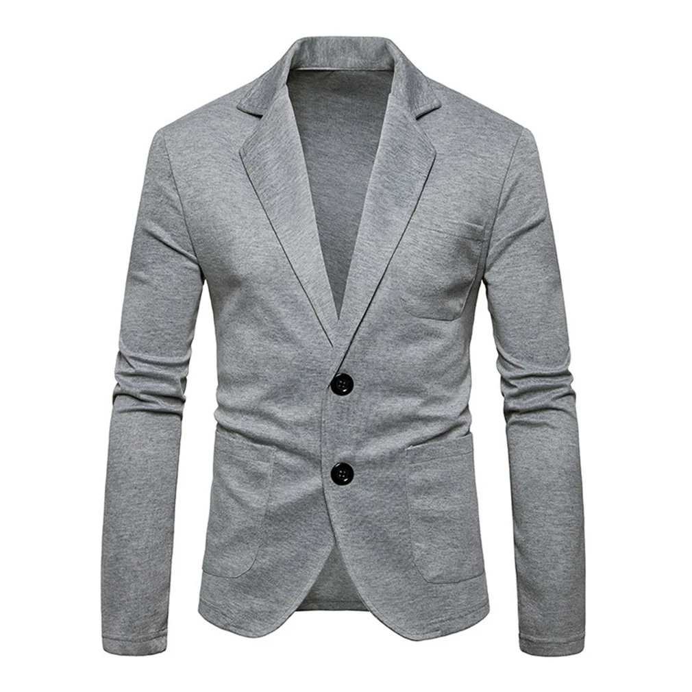 

Durable Men's Two Button Casual Small Suit Jacket Trend Jacket Gray M