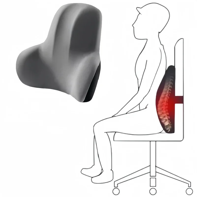 1pc Memory Foam Lumbar Back Cushion for Car Office Gaming Chairs and Postpartum Waist Support Multi Functional Pain Relief Pillo view 5