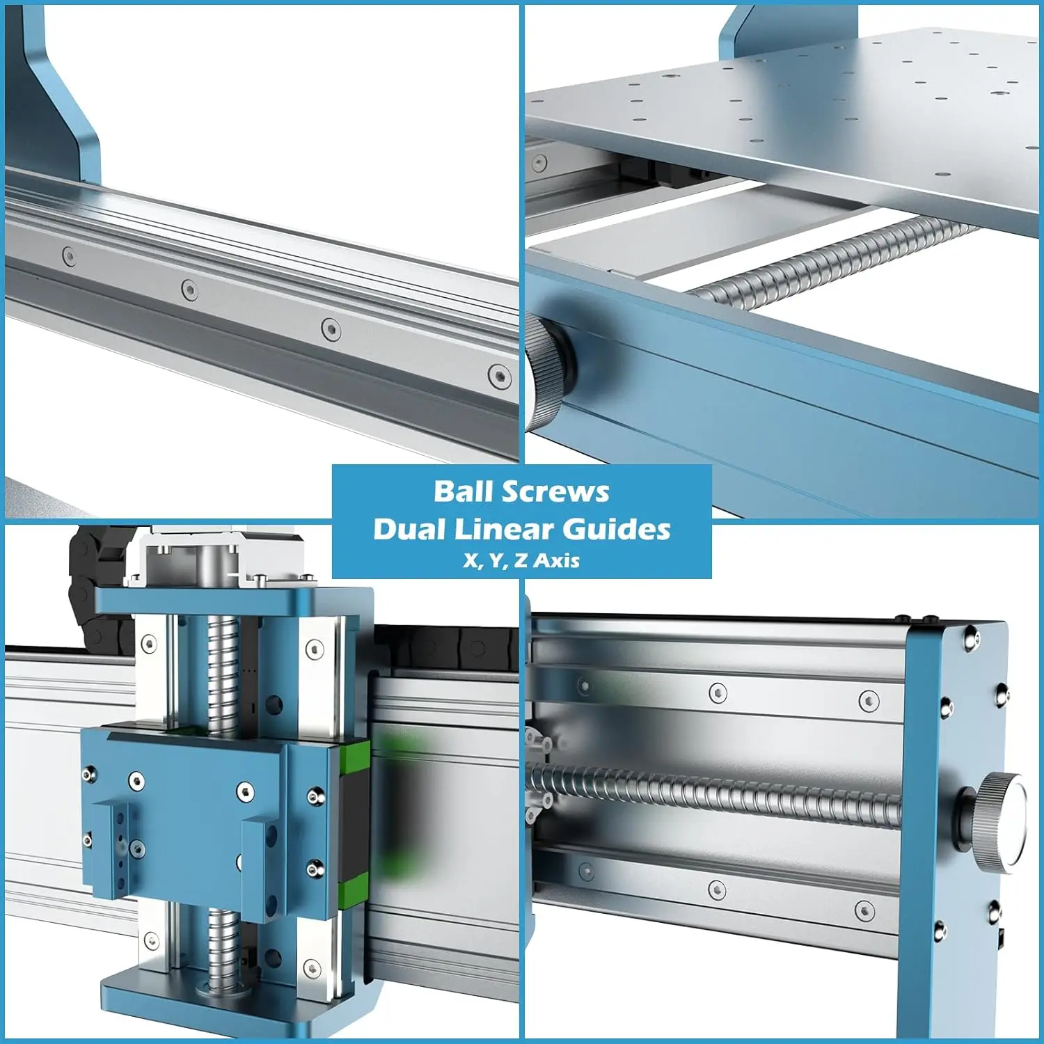 Router Machine with Linear Guide & Ball Screw Motion, Achieve ±0.05mm Accuracy