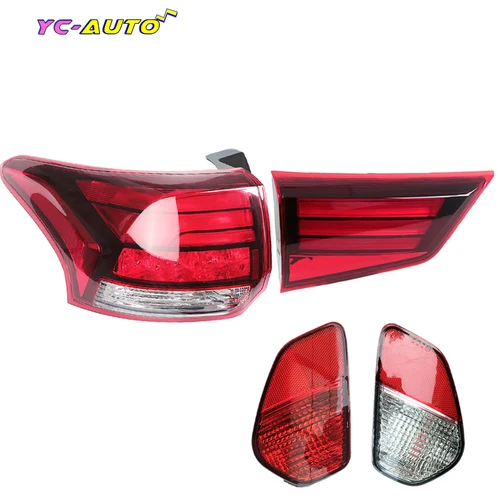 Para Mitsubishi Outlander PHEV 2016 2017 2018 LED luz trasera de freno luz de parachoques trasero lámpara de señal de giro de advertencia accesorios de coche