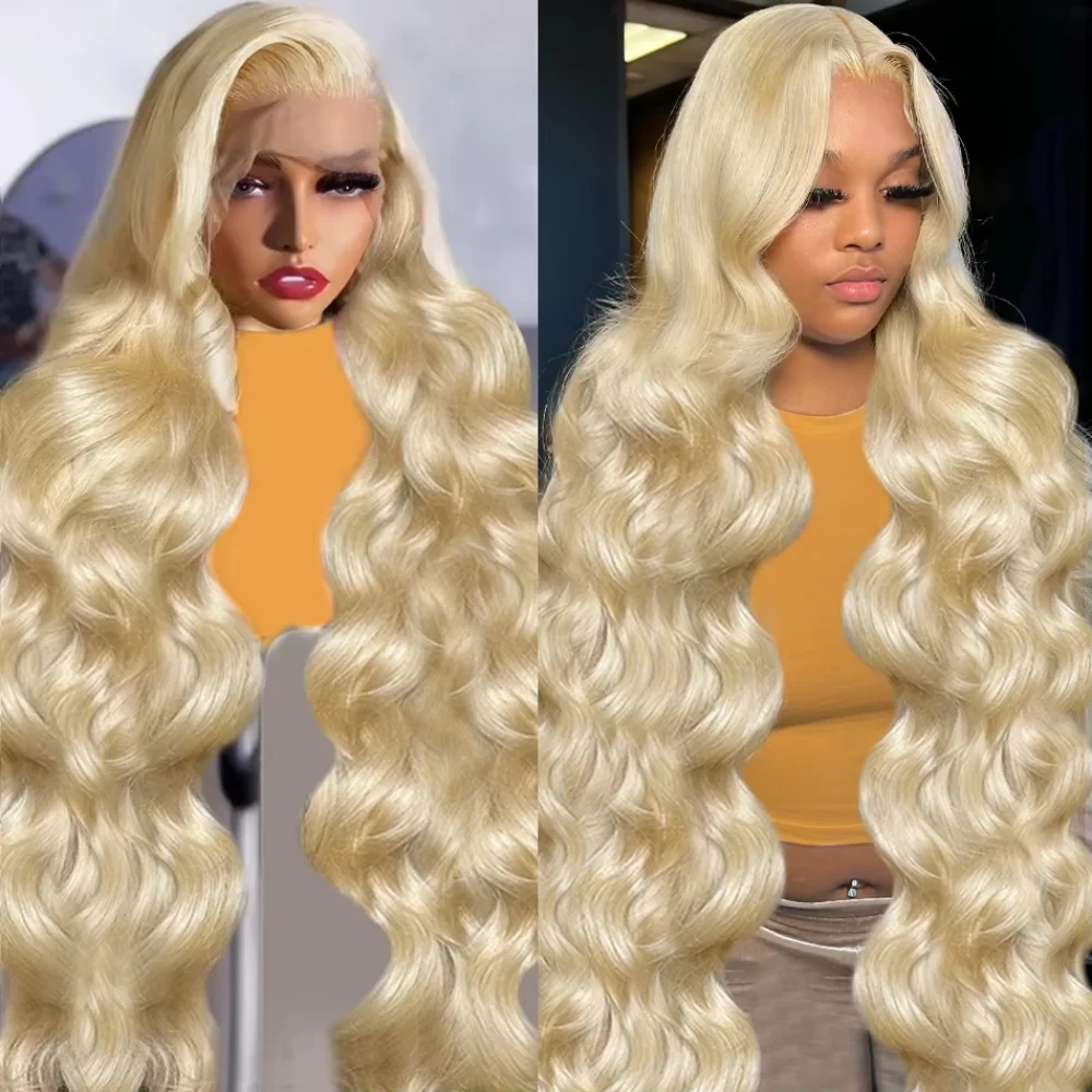 613 Honey Blonde Lace Front Human Hair Wigs Body Wave Brazilian 30 36 Inches Remy 13x6 HDLace Frontal Wig For Women