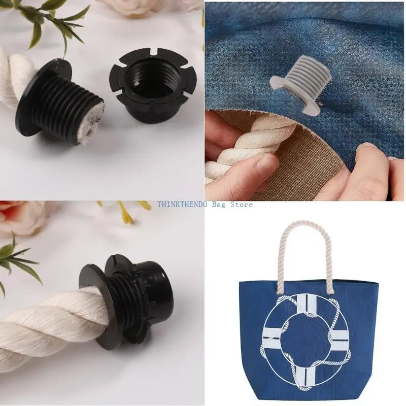 

340D Rope Handle with Canvas Insert for Beach Bag Handbag Canvas Tote Beach Tote Purse, Handbag Strap Repair Replacements