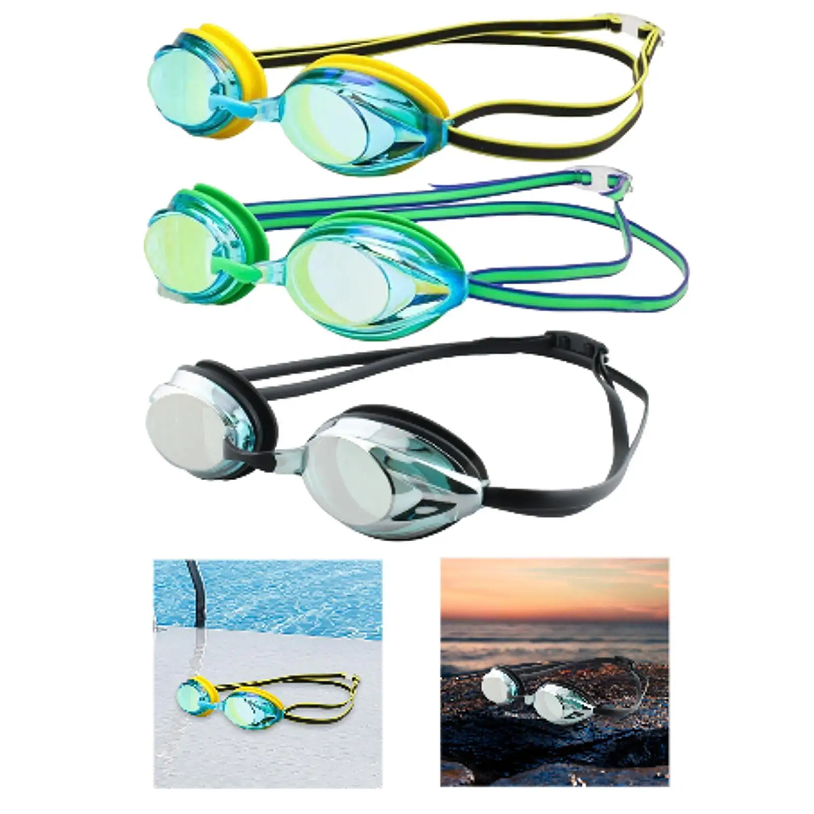 Swimming Goggles Pool Goggles Stylish Portable Waterproof Professional Swim