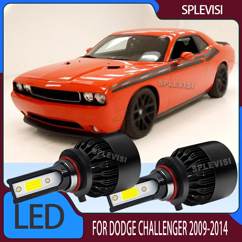 

LED High Beam Headlight 6000LM 6000k White Quick response For Bad Weather For Dodge Challenger 2009 2010 2011 2012 2013 2014