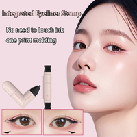 Dual-Tip DIY Eyeliner Wing Stencil Rotate Eyeliner Stamp Integrated Black Brown Liquid Eye Liner Waterproof Fast Dry Eyes Makeup