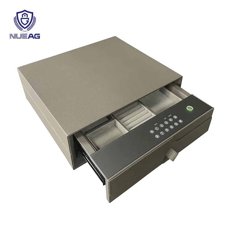 custom.All-Steel Fingerprint Password Flip Storage Box Anti-Theft Household Office Car Safe