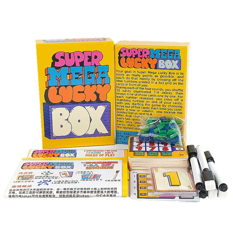 Super Mega Lucky Box Board Game 1-6 Players Fun Strategy Game For Family Party Table Card Games