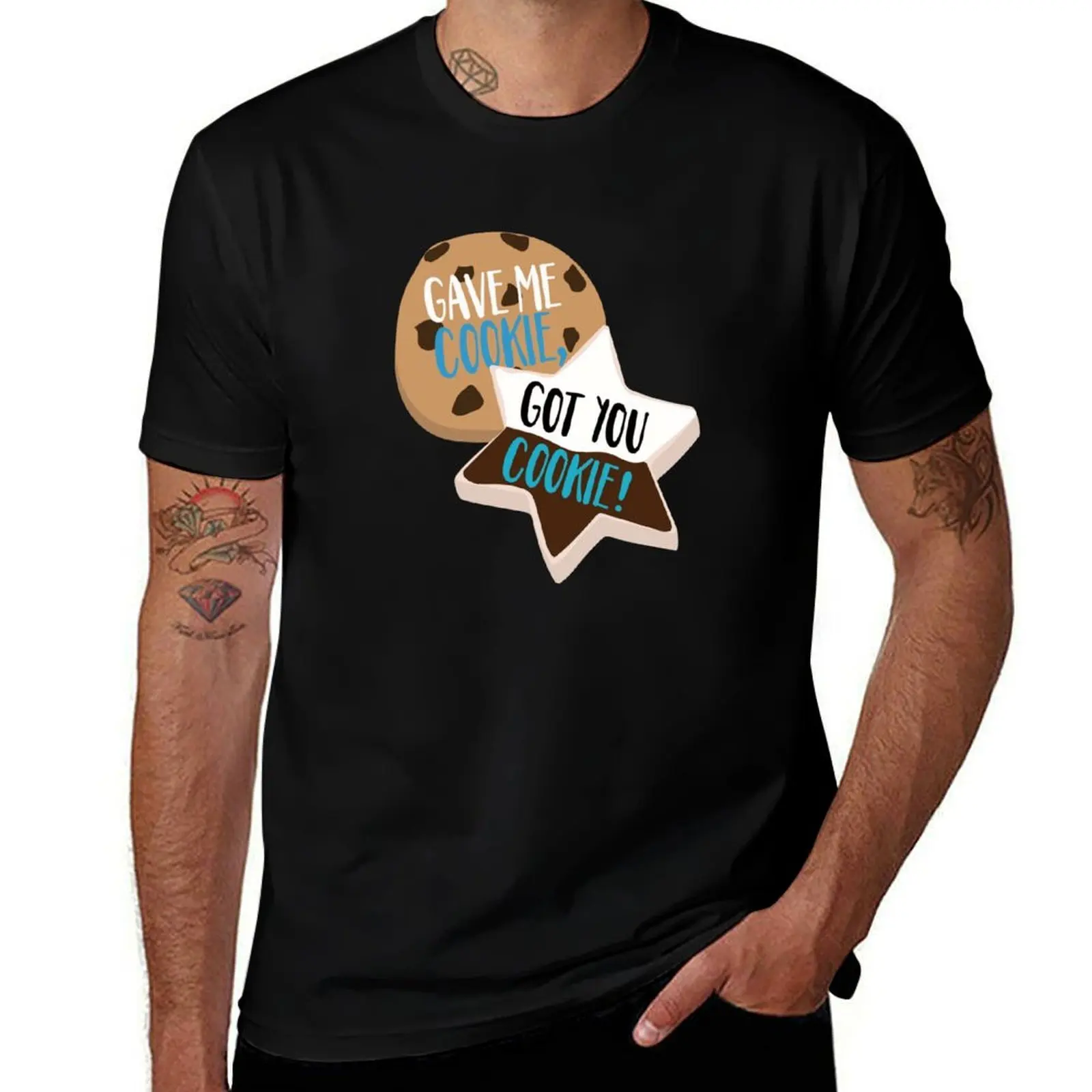 

Gave Me Cookie, Got You Cookie New Girl Nick & Schmidt T-Shirt Basic Daily Outfit Short Sleeve Tee