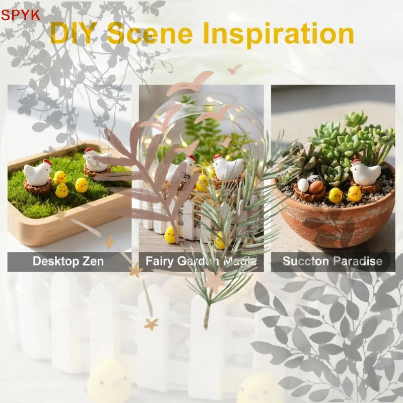 1Pcs 1Pcs Mix Chicken Chick Egg Nest: Figurine Miniatures Home Decoration Kawaii Easter - Aliexpress Deal