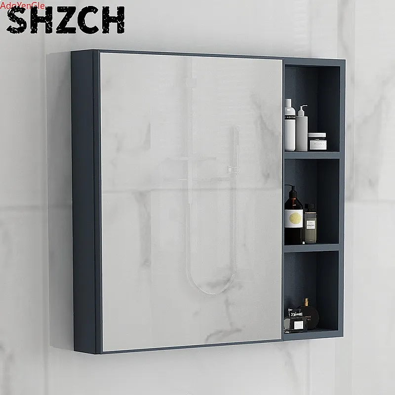 Wall Cabinet with Mirror for Bathroom Medicine Storage Shelf Space Saver Luxury Hotel Furniture