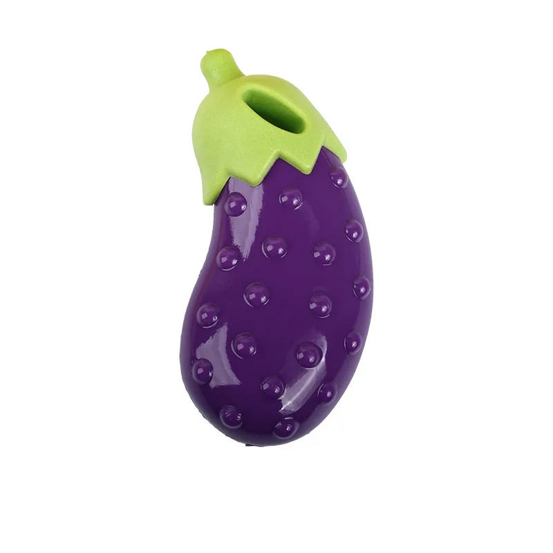 لعبة مضغ الكلاب المقاومة للعض من مطاط السيليكون لعبة صوت الكلب المتحدث لعبة محاكاة الباذنجان الكلب الملحقات #6