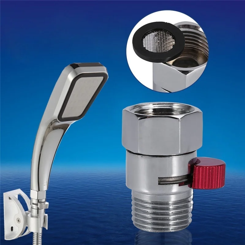 Shower Head Shunt Bathroom Three Way Tee Connector Valve Toilet Bidet Shower Head Diverter Valve Accessories