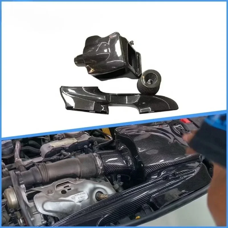 2025  Airspeed Dry Carbon Fiber Cold Air Intake System Kits Long Pipe Style for Mercedes BENZ CLA-Class CLA200 CLA260 W176 2.0T