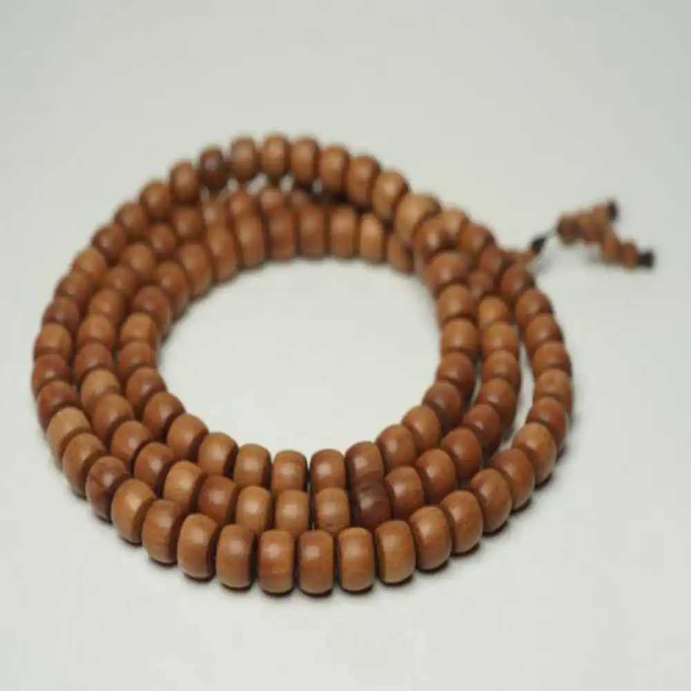 

6-8mm Eaglewood Barrel beads Cuff Mala Buddha Lucky Bracelet Charm Wrap Teens Beaded Classic Men