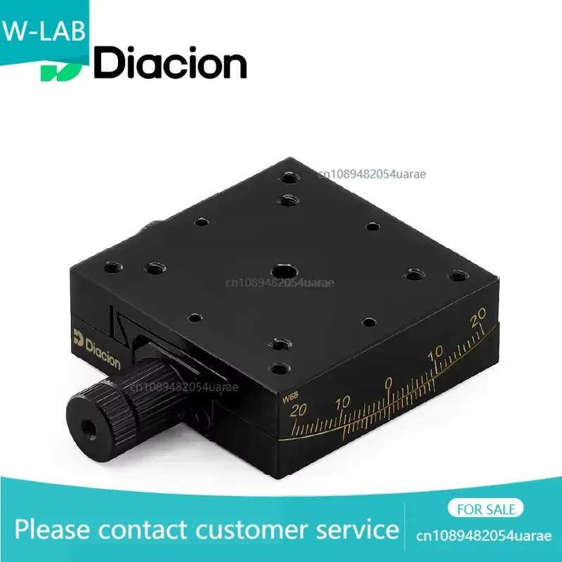 Diacion GTX50-68 TX-axis Worm Gear Feed Angle Adjustment Linear Guide Blocks Manual Goniometer Stage