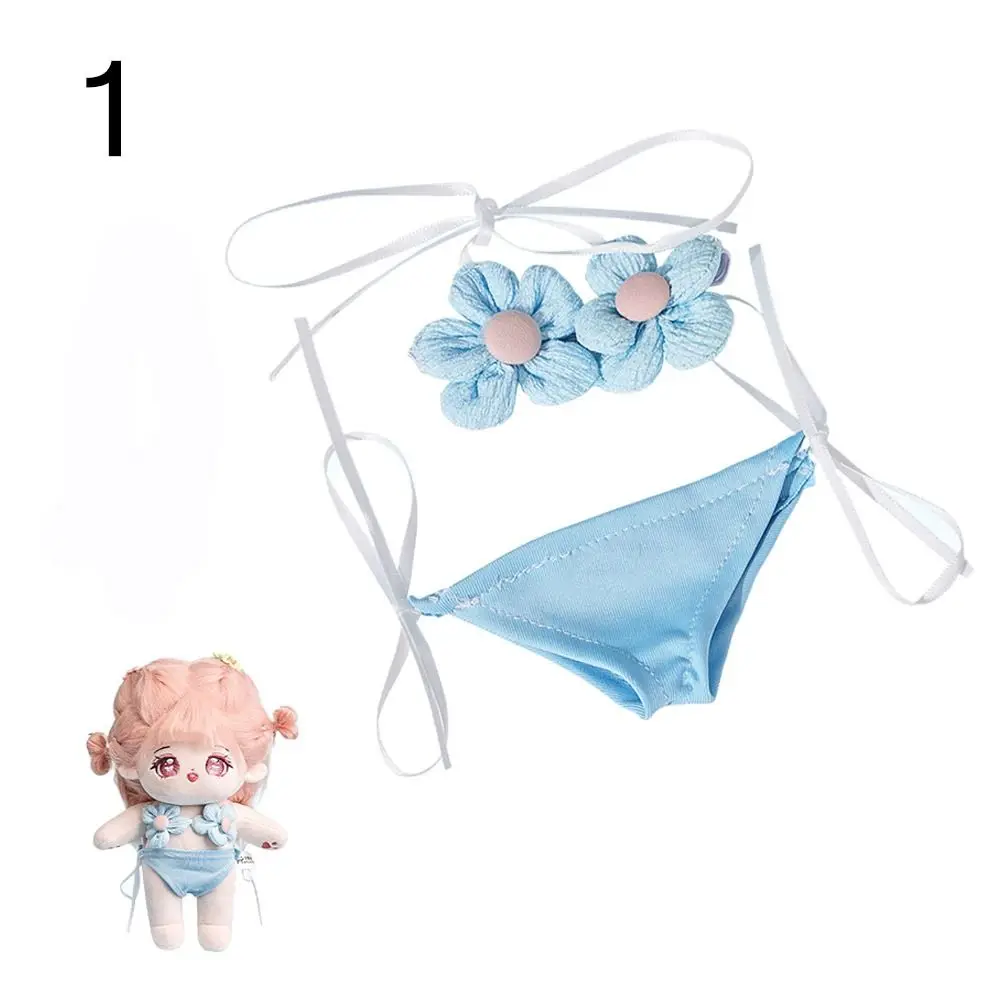 20cm Doll Swimsuit Suit Printed Pattern Multicolor Miniature Bikini Changing Dress Game Cosplay Doll Swimming Outfit