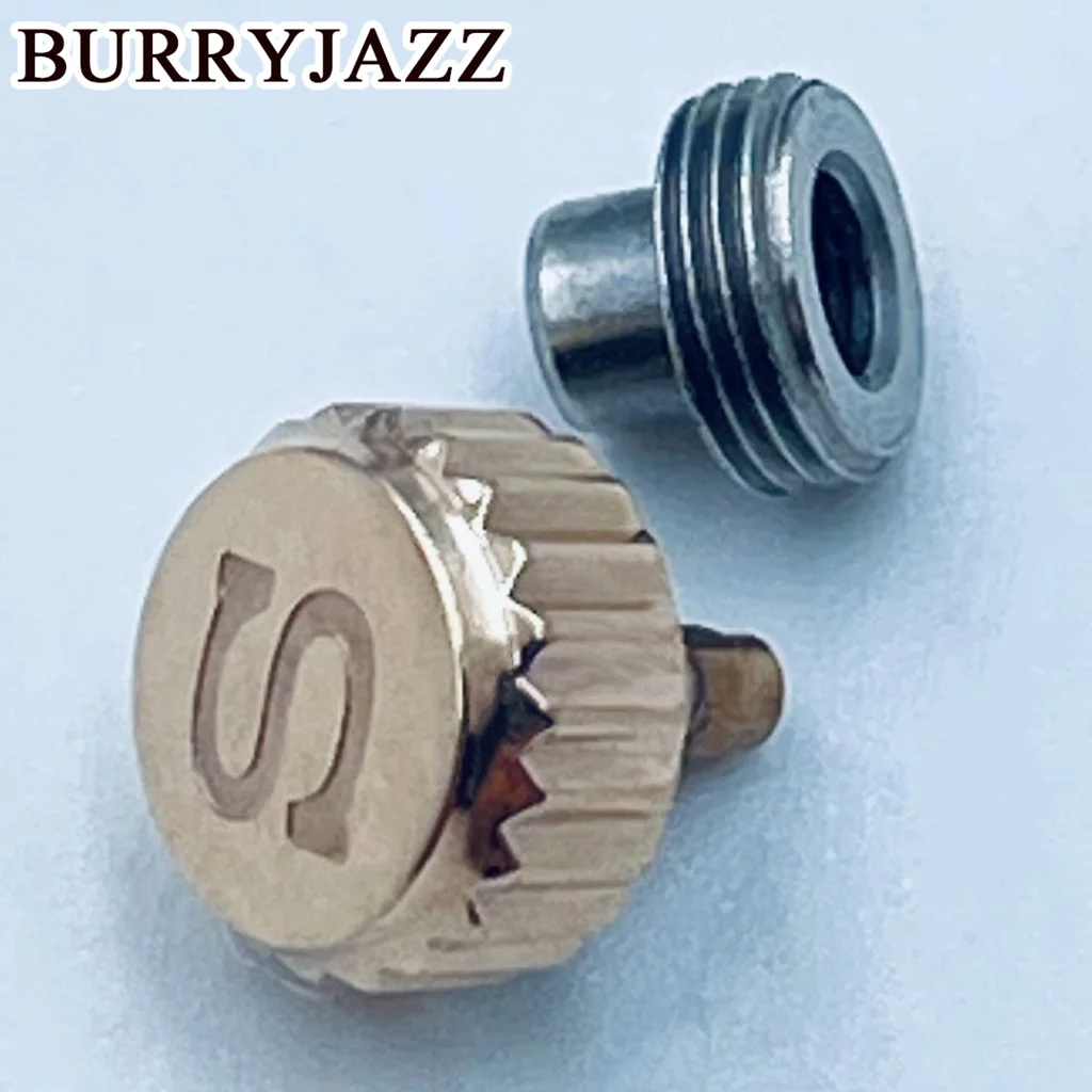 BURRYJAZZ Silber Schwarz Rose Gold Uhr Kronen Uhr Teile Ersatz S CrownEdelstahl Für NH34 NH35 NH36 Uhrwerk – Detail 10