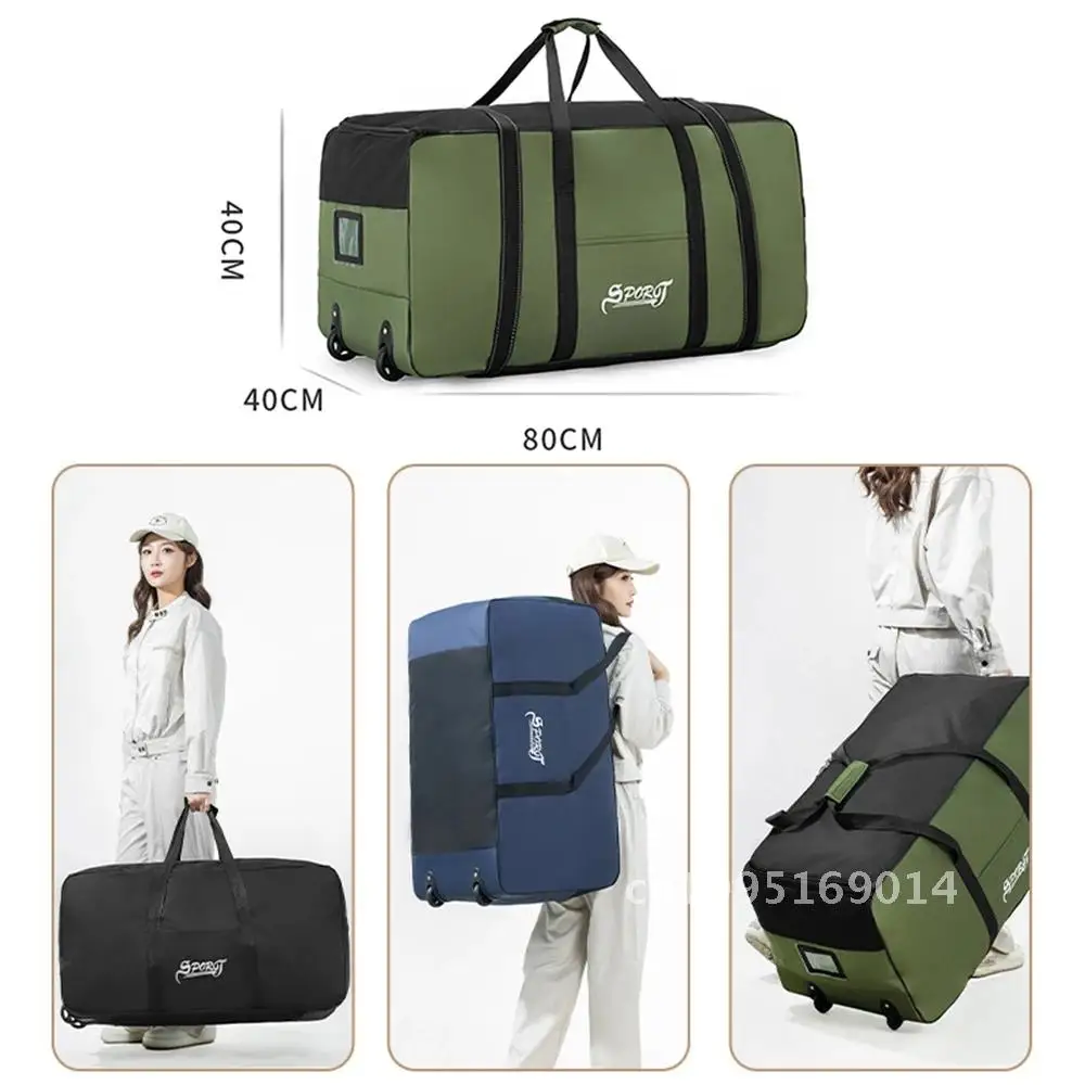 

Travel Waterproof Capacity Oxford Cloth Wheel bag/Backpack Large Wear-resistant tote/Pulley