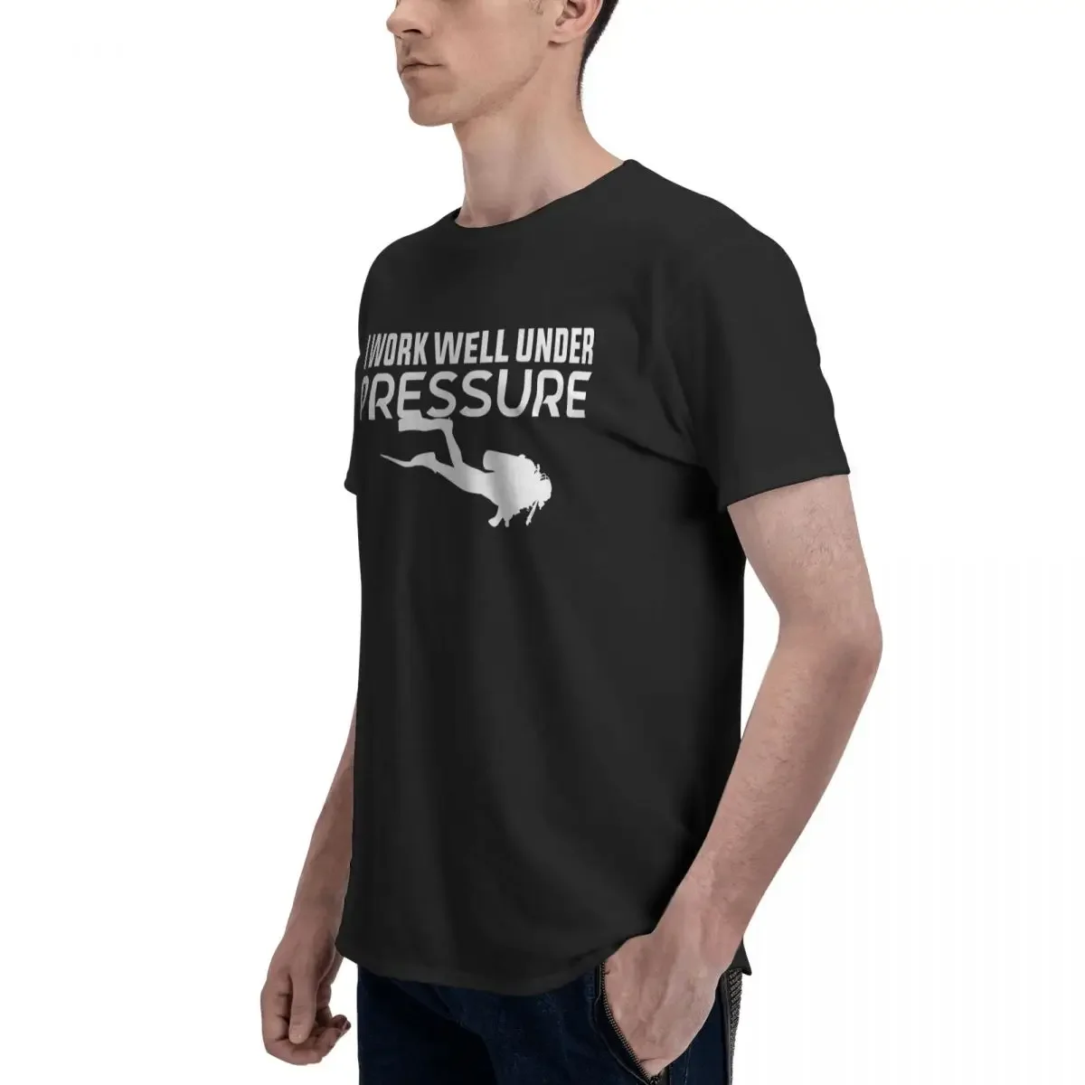 Scuba Diving I Work Well Under Pressure Oversized Graphic T Shirt O-Neck Idea Men Women Man Tee T-Shirts Y2K Short Sleeve Tops