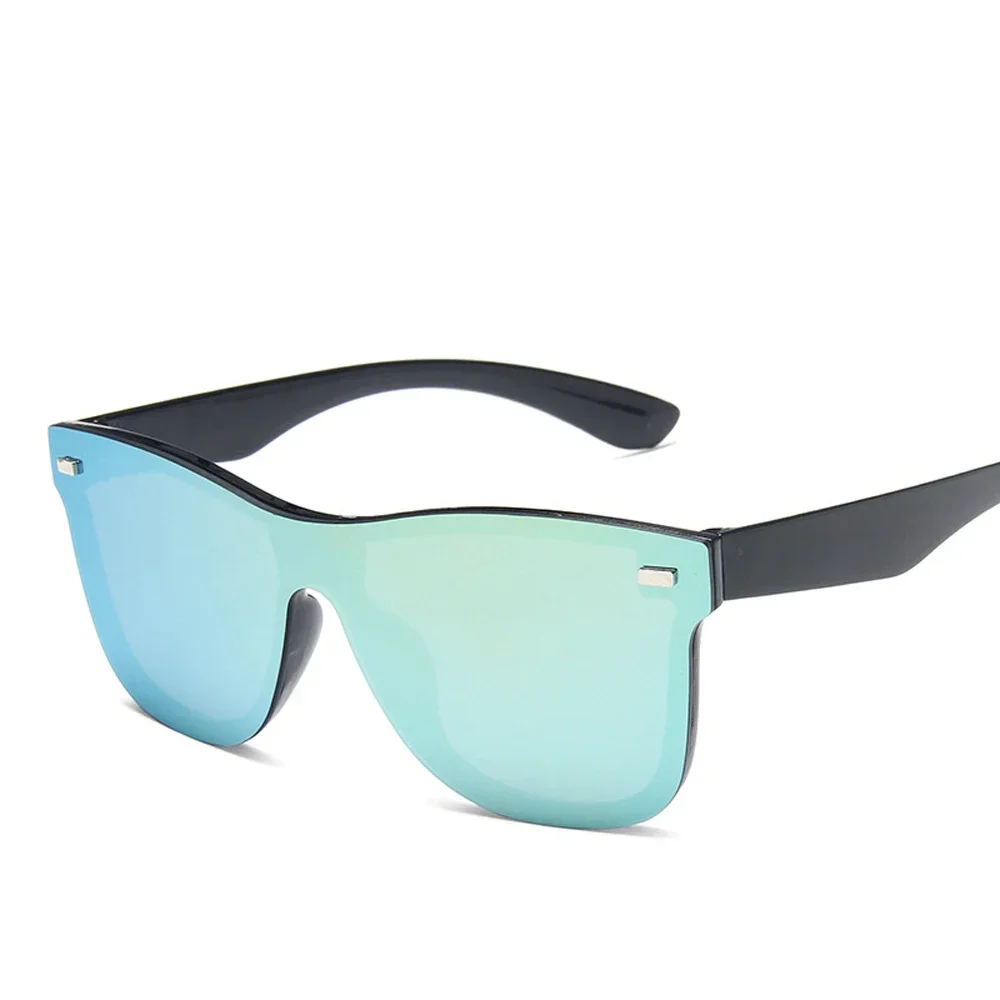 New Fashion Sunglasses One piece Trend Personality Eyeglass Brand Design Protection Reflective Frameless Sunglassess UV400 image 3