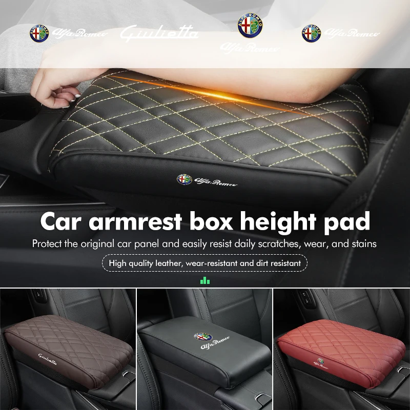 

2026 Горячая автомобильная центральная консоль Alfa Romeo, поддержка локтя, подлокотник, защитный коврик для Alfa Romeo 159 Giulietta Giulia 147 Mito