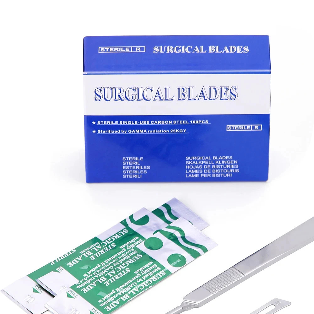 JOY DENTAL Surgical Scalpel Sterilized Blades Carbon Steel Material Size 10#/11#/15# Optional