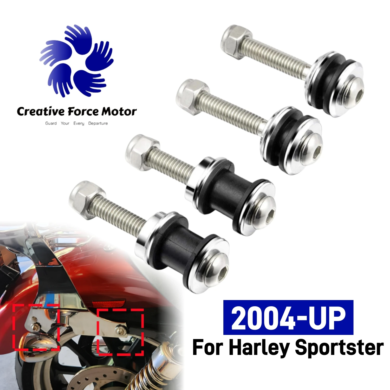 

2004-2024 Detachable Sissy Bar Backrest Docking Hardware Kit Motorcycle Rack Parts Bolt For Harley Sportster Iron 883 XL 1200 48