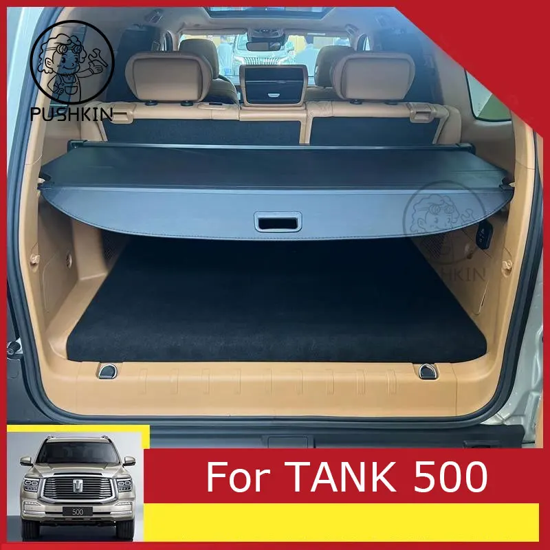 

For Great Wall TANK 500 2023-2025 Car Rear Trunk Curtain Cover Rear Rack Partition Shelter Canvas Storage Decoration Accessories