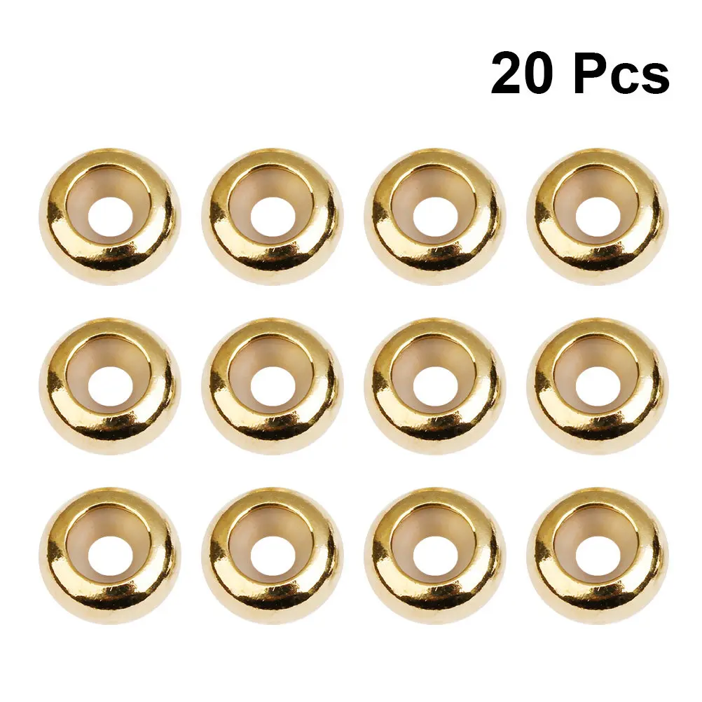 20Pcs Fine Workmanship Stopper Positioning Beads 10mm 3mm Hole Golden DIY Jewelry Making Tool Positioning Beads