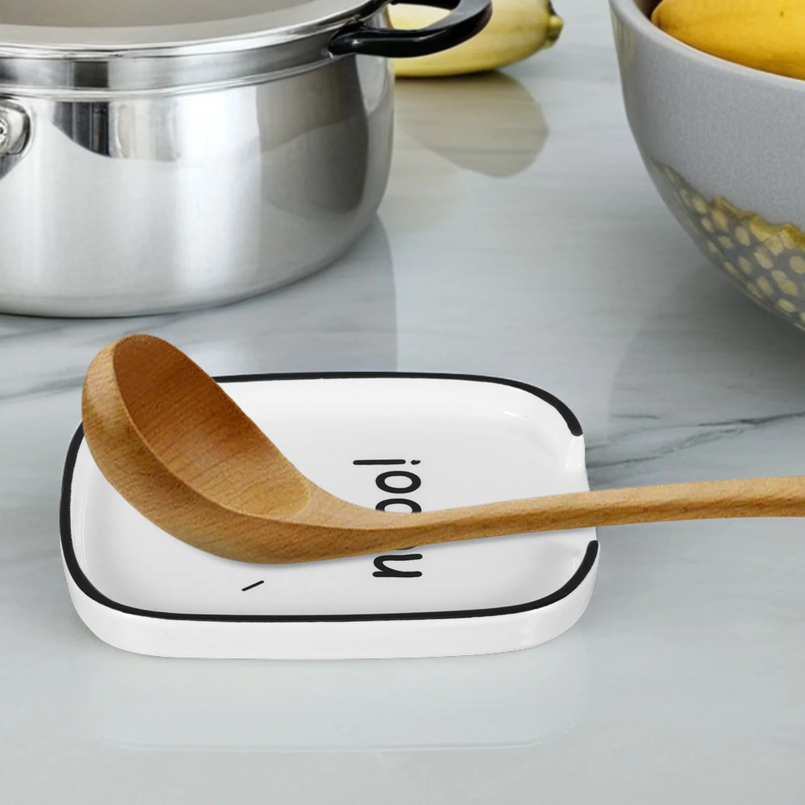 

Ceramic Spoon Rest Unique Cute Spoon Holder Kitchen Counter Decorative Porcelain Utensil Rest for Home Home Accessories
