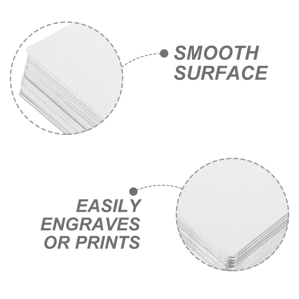 Cartes de visite vierges en métal par sublimation, produits vierges, délit en aluminium, 50 pièces