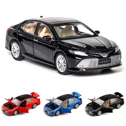 Модель игрушечного автомобиля TOYOTA Camry 1/32, литый под давлением металлический автомобиль, миниатюрный, с откидной спинкой, с свободными колесами, со звуком и фото, коллекция, подарок для мальчика, малыша