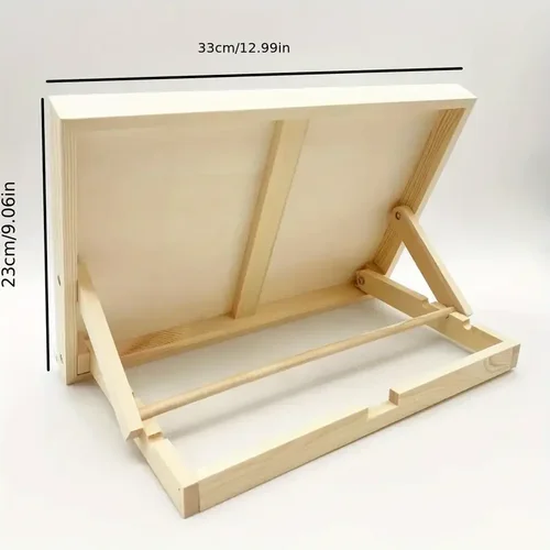 Imagen 2 del producto Soporte de Arte de madera plegable con tablero de escritura inclinado, caballete de pintura portátil, suministros para artes y manualidades de regreso a la escuela, oficina