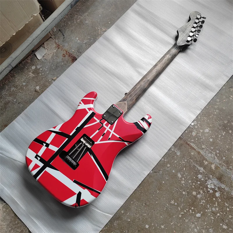 Van Halen-Taped Vibrato 6-String Electric Guitar, Done Old, Matte Paint Free Delivery