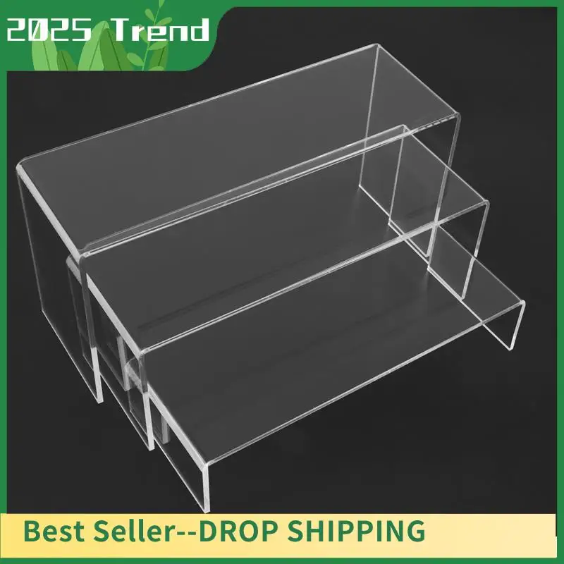 

AA14 New 3 Tier Acrylic Clear Display Stand Riser Showcase Jewellery Cosmetics Makeup Collection Display Storage Rack Organiser