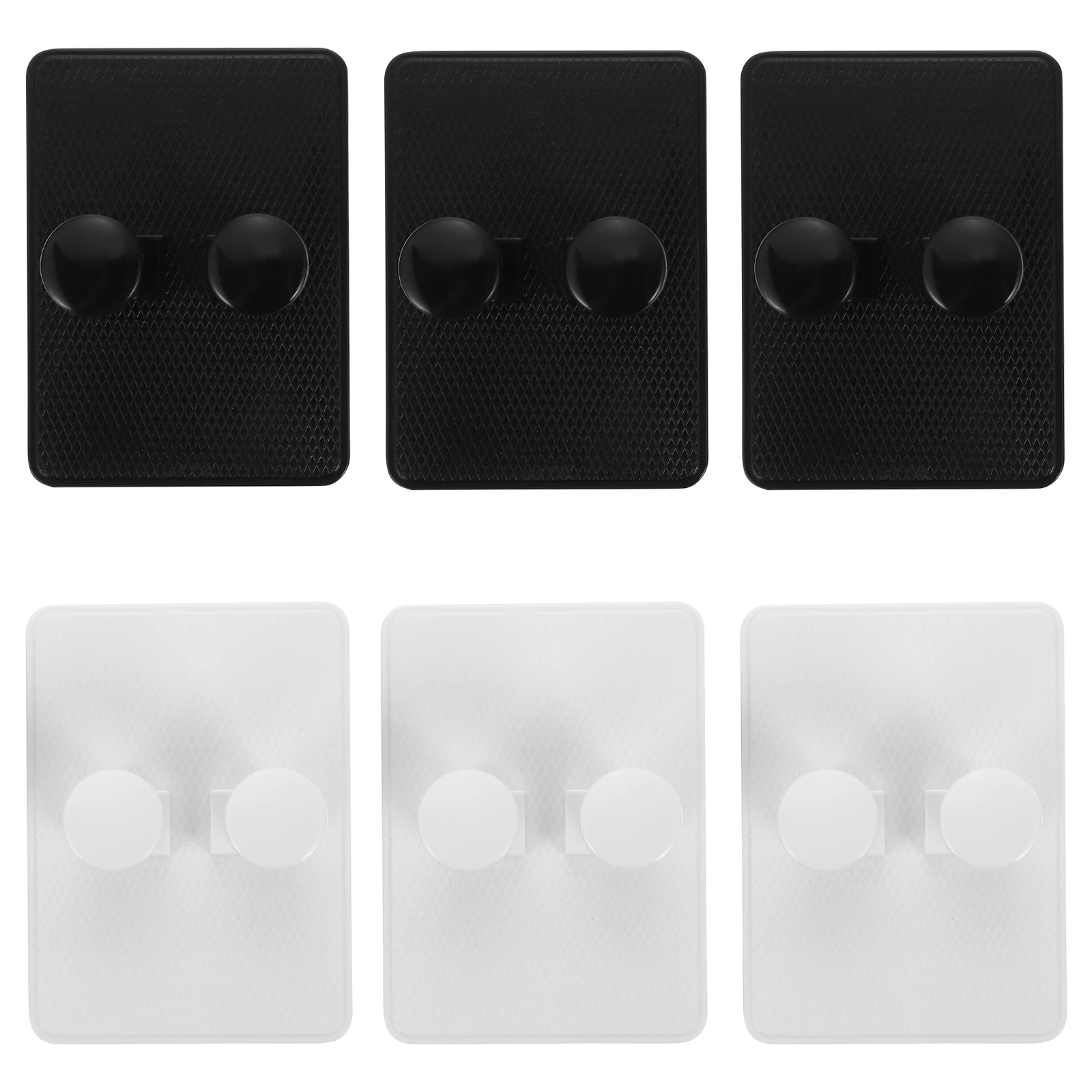 

6pcs Razor Holder for Bathroom Self Adhesive Shower Hook Waterproof ABS Suitable Frosted Glass Smooth Marble Tiles Metal