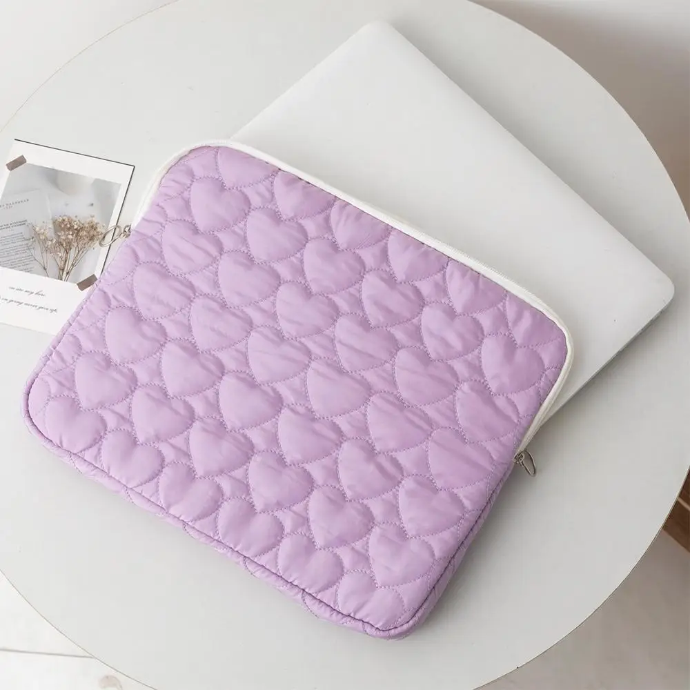 

Heart Quilted Laptop Sleeve Shockproof 11/13/15 inch Ultrabook Carrying Case Portable Protective Notebook Bag for Office/Travel