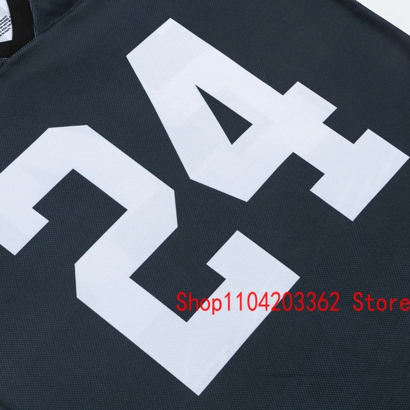 Sports Mesh Quick Drying Breathable Cactus Jack T-shirt Classic No. 24 Printed Football Jersey Men Loose UTOPIA Short Sleeve