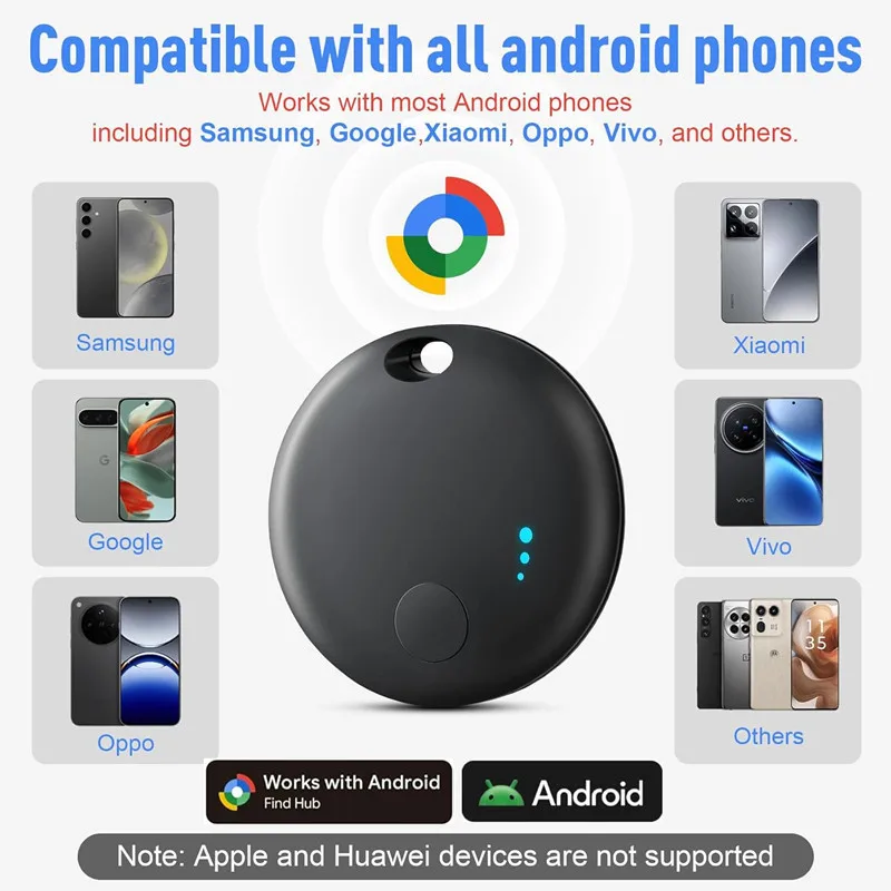 علامة تعقب الهواء الندوي التي تعمل بتقنية البلوتوث العلامات الذكية مع جهاز تحديد موقع تطبيق Google Find Hub لمفاتيح حقيبة الظهر للأمتعة #2