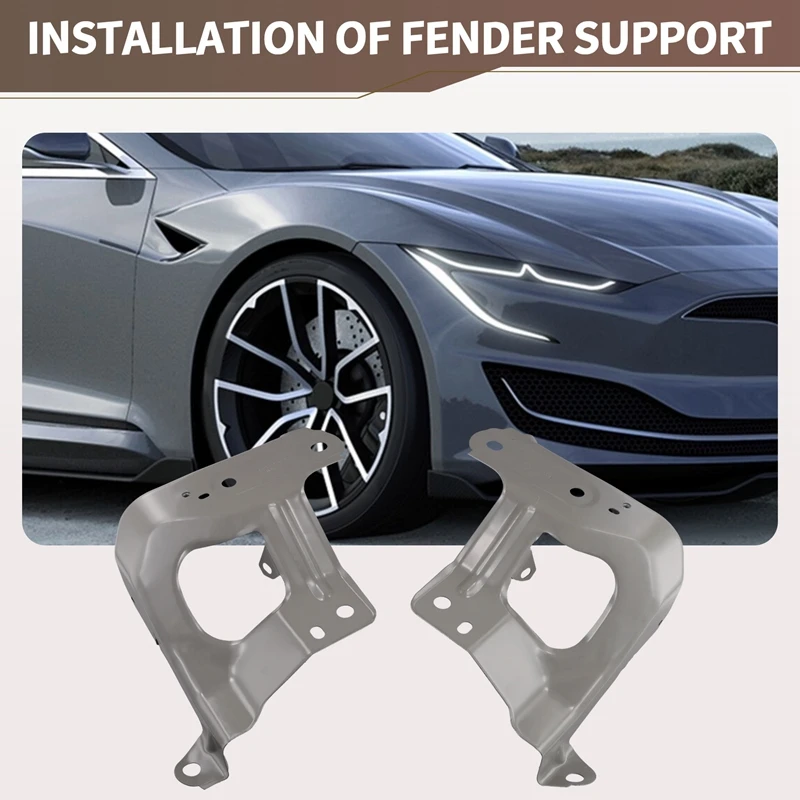 New 1487491-00-B 1487492-00-B Front Right+Left Fender Support Bracket For Tesla Model Y 2020-2022 Fender Support