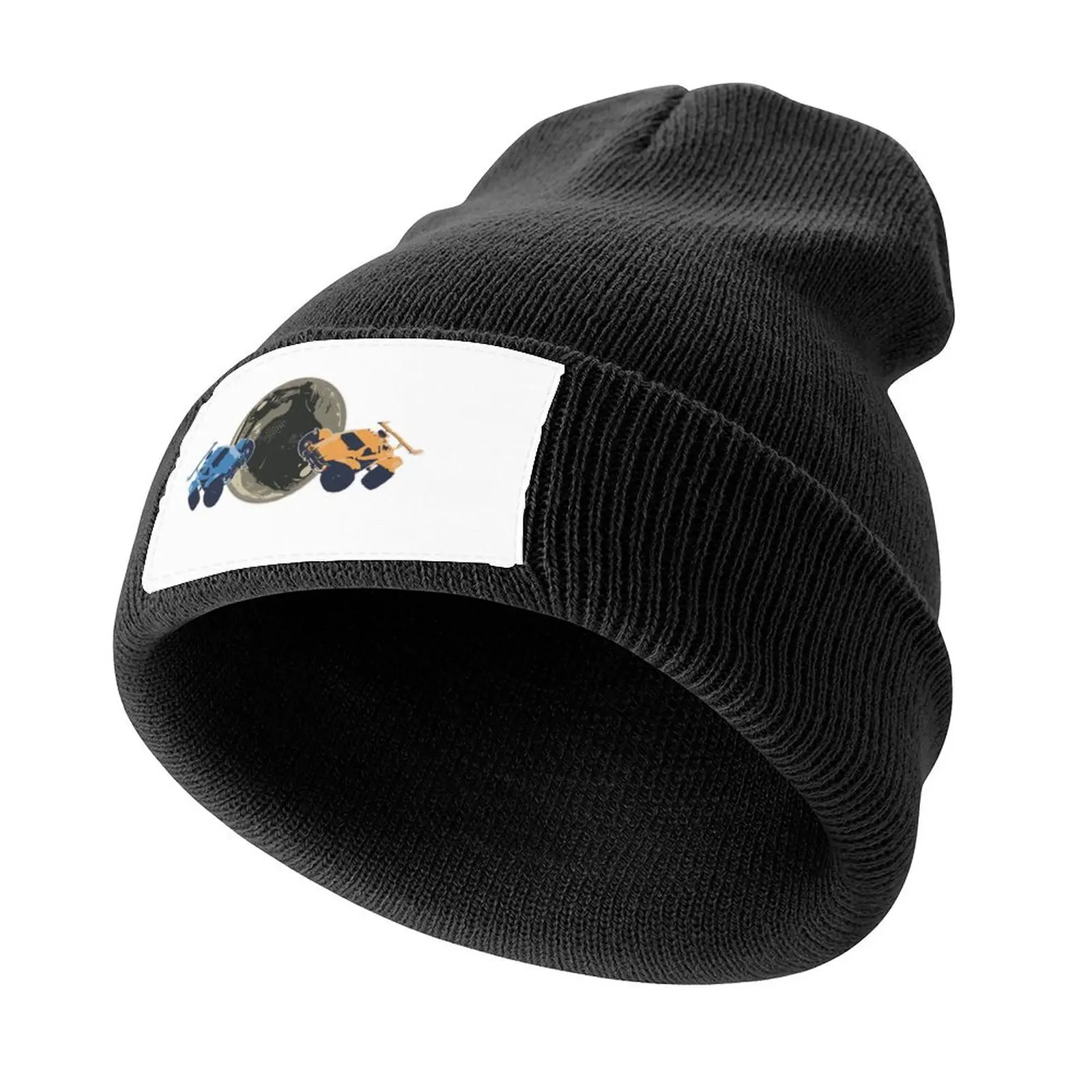 Rocket League Octane kick-off Ball Minimalistic Limited Color Palette Knitted Cap Luxury Cap Vintage Mens Women's