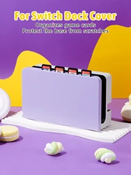 1Pcs Dock Cover for Switch OLED/NS,Switch Game Card Storage Case,Holds 5 Game Cards, Protects the Base From Scratches and Dust