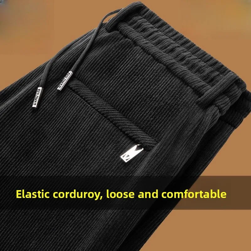 

Women's Corduroy Pants Autumn Winter New Style Fleece Lined Loose Straight Leg Warm Casual Trousers Long Pants