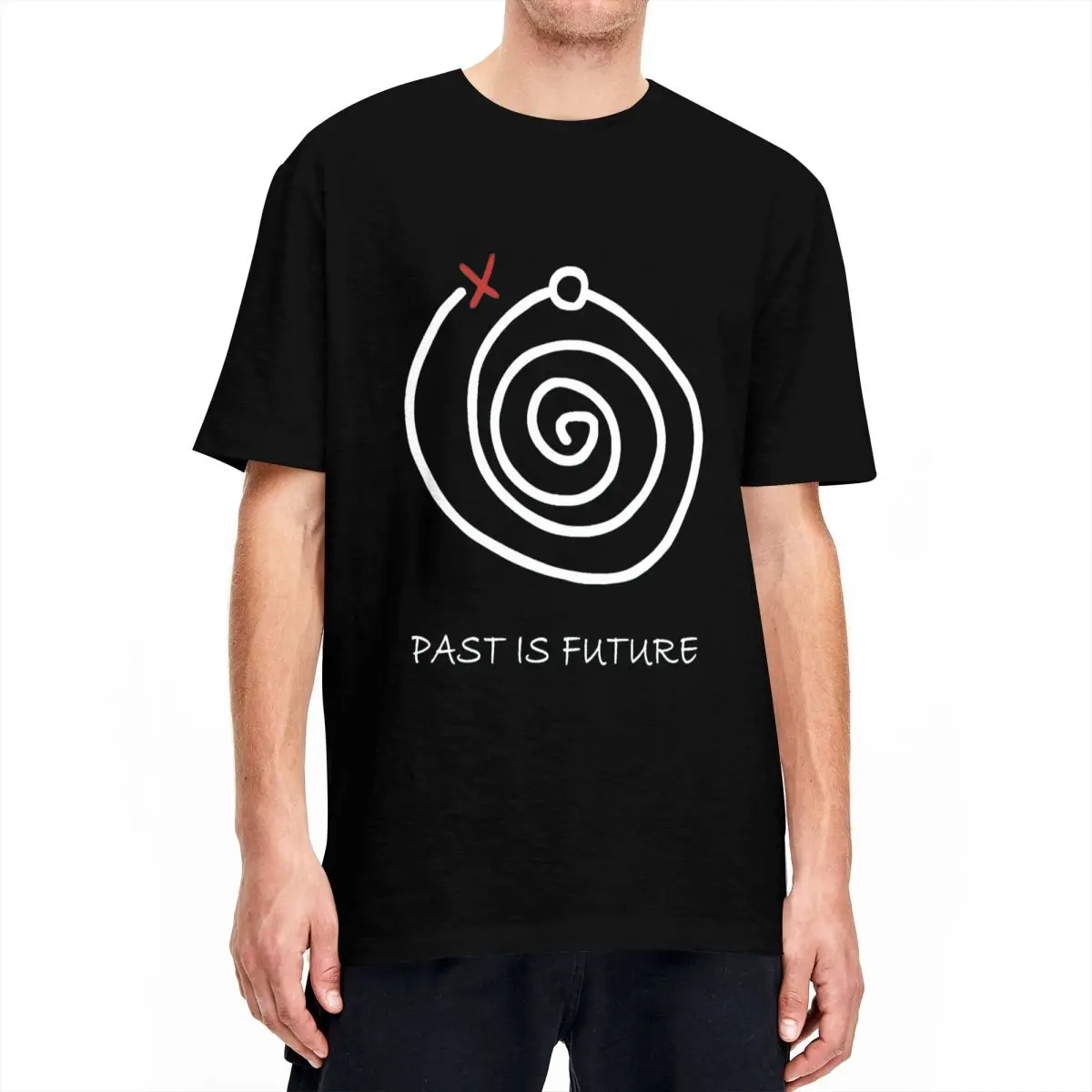 Vintage Past Is Future Life Is Strange Tshirts Men Round Neck Short Sleeve Tops Shirts Cotton Summer Tops