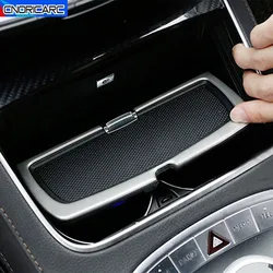 Car Styling Center Console Water Cup Holder Frame   Sticker For Mercedes Benz S Class W222 2014-18 Interior Decals