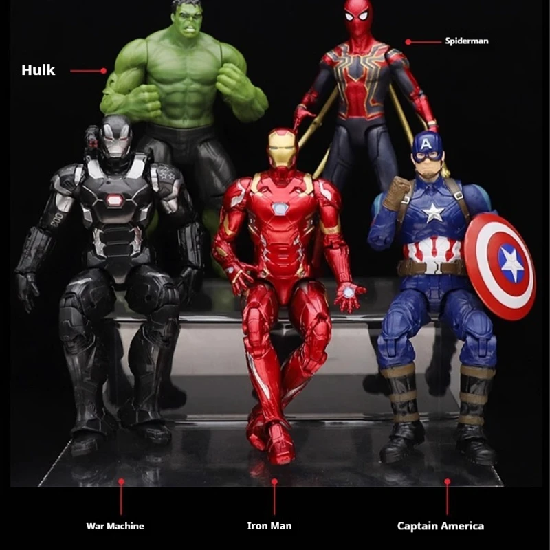 

Marvel Avengers 7-inch Action Figures Set - Captain America Thanos Hulk Collectible Toy Model for Children Birthday Gift