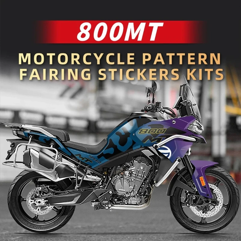 High-Quality Waterproof Vinyl Sticker Kits for CFMOTO 800MT Motorcycle - Protective Decals with Custom Patterns, Style Options