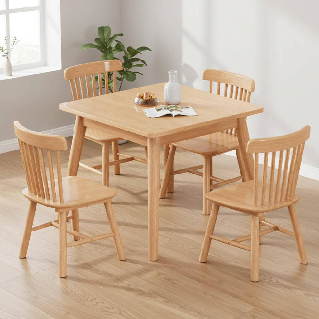 Best Price Simple Oak Solid Wooden Walnut Restaurant Dining Chair